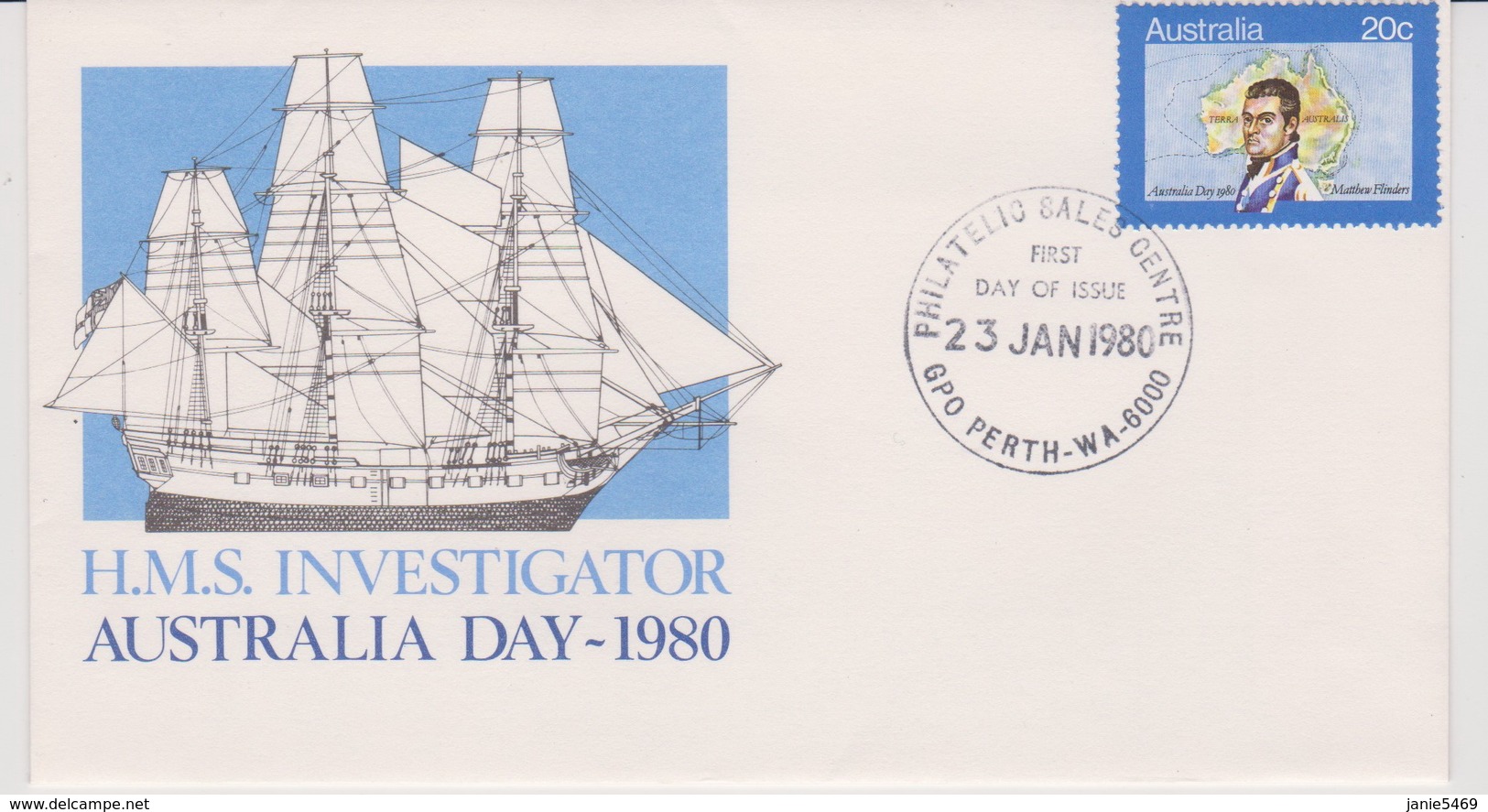 Australia 1980 Australia Day, Ship, FDC - FDC