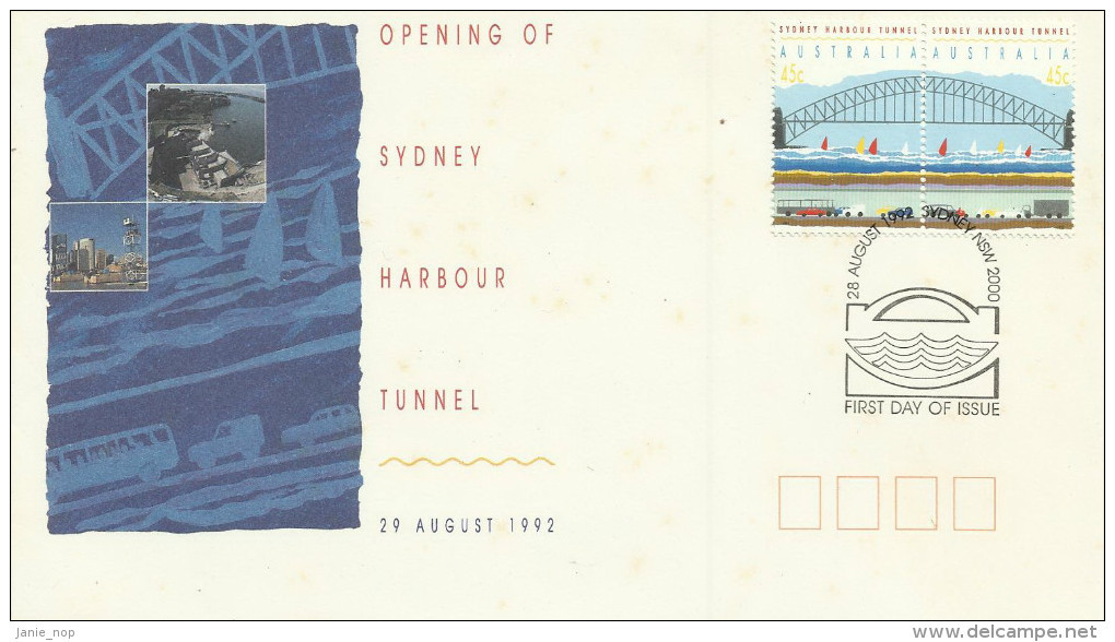 Australia 1992 Opening Of Sydney Harbour Tunnel, Sydney Postmark, FDC - FDC