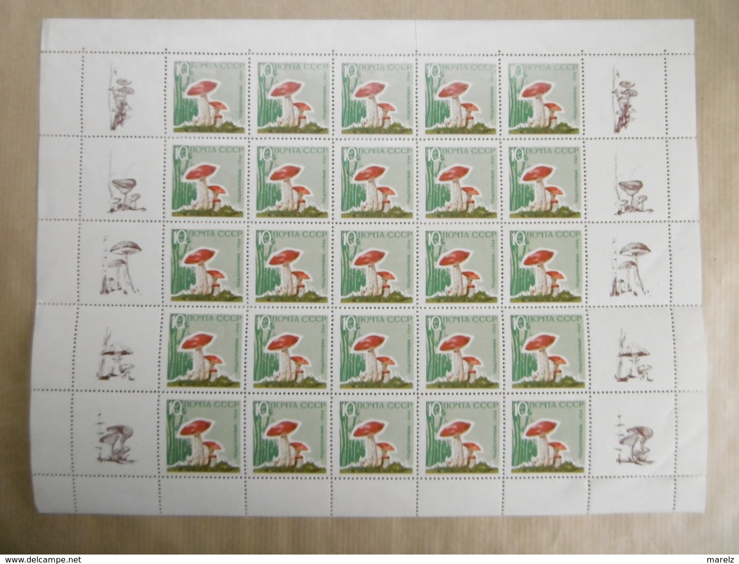 Feuillet Champignons RUSSIE - Stamps Mushrooms URSS CCCP RUSSIA RUSSLAND SOWJETUNION - Pilze . Funghi - Funghi