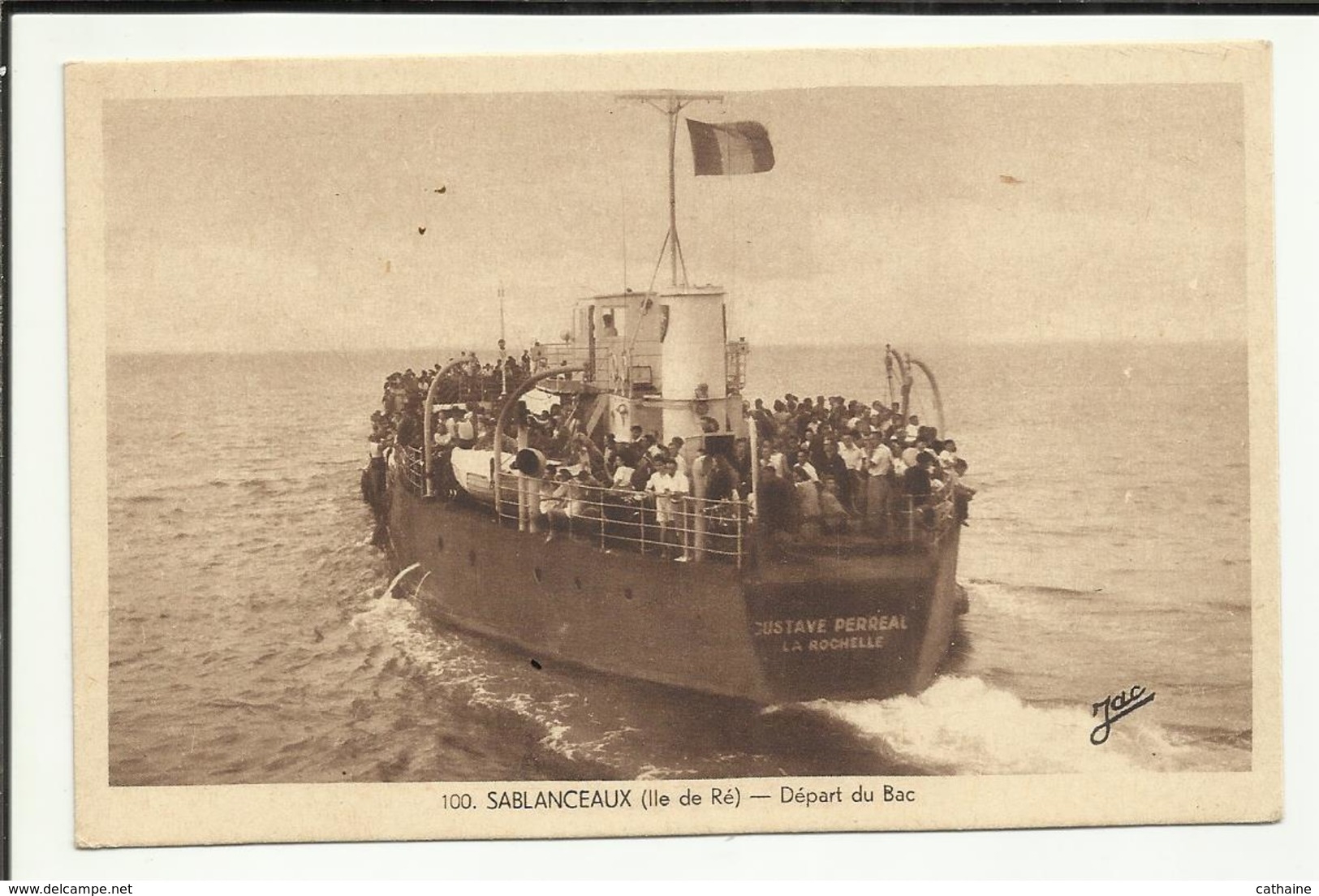 17 . ILE DE RE . SABLANCEAUX . DEPART DU BAC " GUSTAVE PERREAL " - Ile De Ré