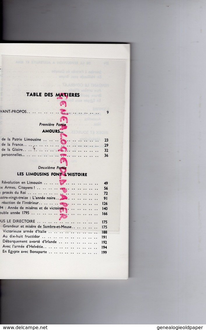 87- LIMOGES- JULES TINTOU-LES COMBATTANTS NOUS PARLENT-LIMOUSIN VOICI TES FILS-REVOLUTION A AUSTERLITZ IENA-ROCHECHOUART - Limousin