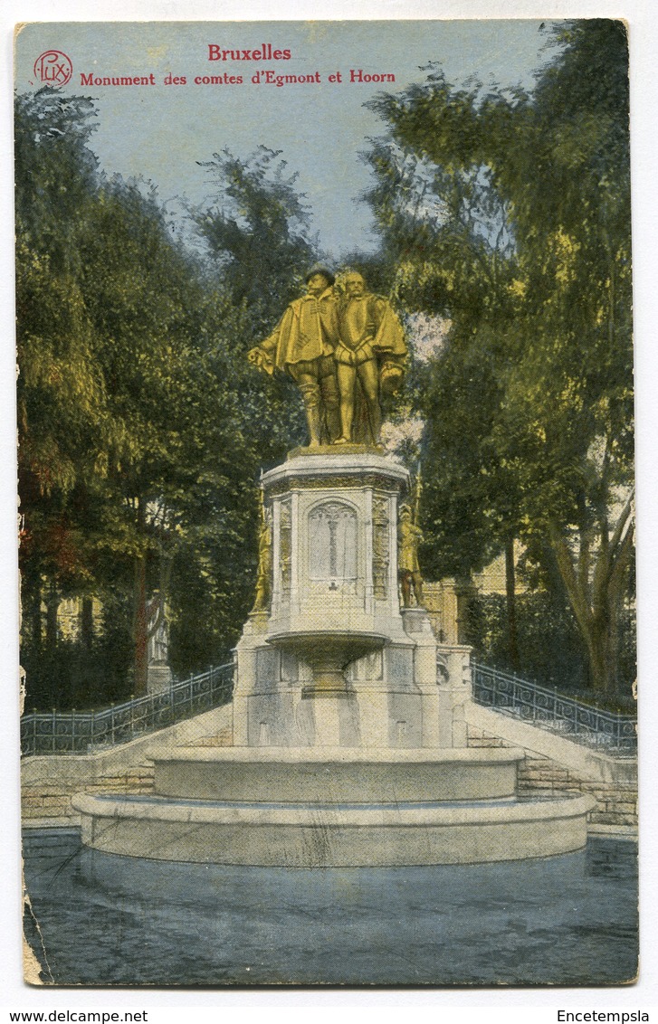 CPA - Carte Postale - Belgique - Bruxelles - Monument Des Comtes Egmont Et Hoorn - 1919 (SV5975) - Monuments