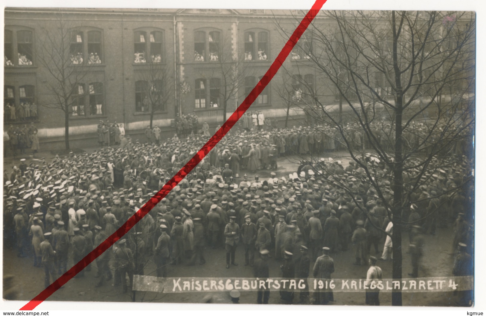 Original Foto - Brüssel Bruxelles - Kriegslazarett 4 - Lazarett Feier Kaisergeburtstag 27.1.1916 - Platzmusik - Santé, Hôpitaux