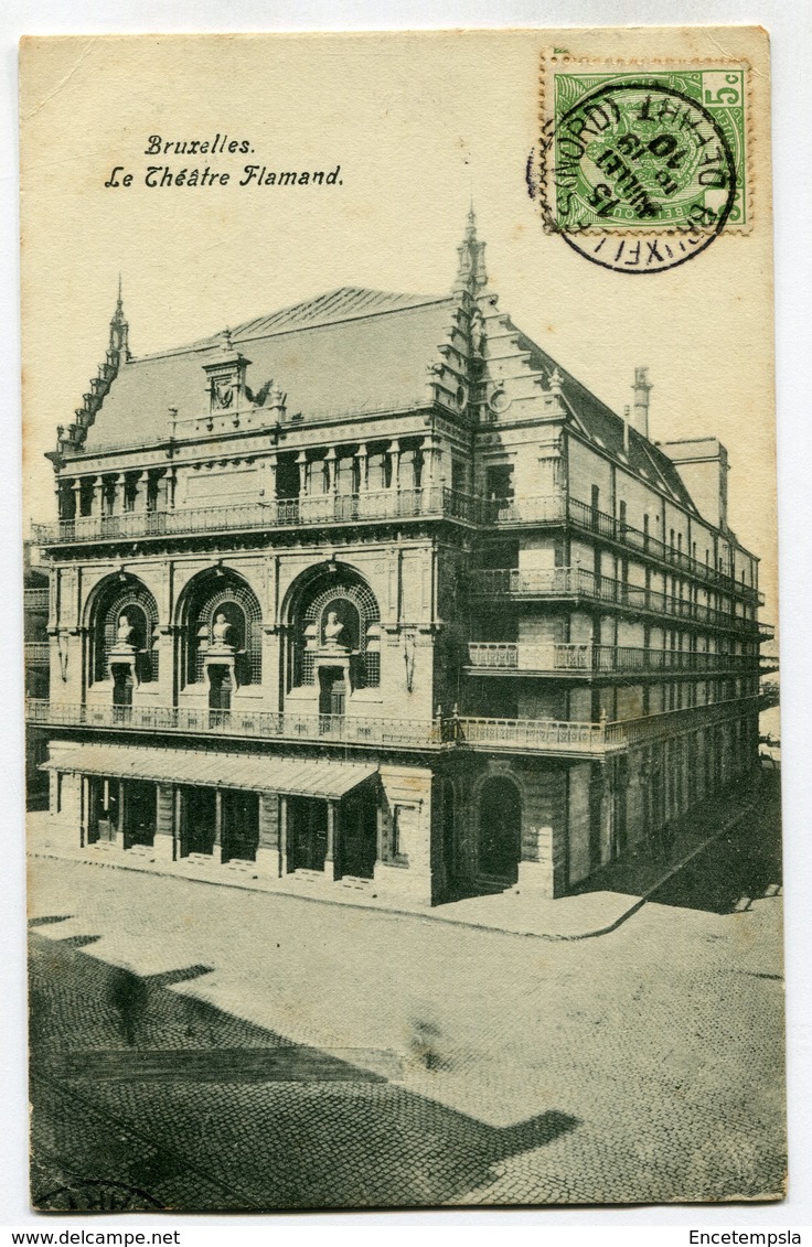 CPA - Carte Postale - Belgique - Bruxelles - Le Théâtre Flamand - 1910 (SV5976) - Monuments, édifices