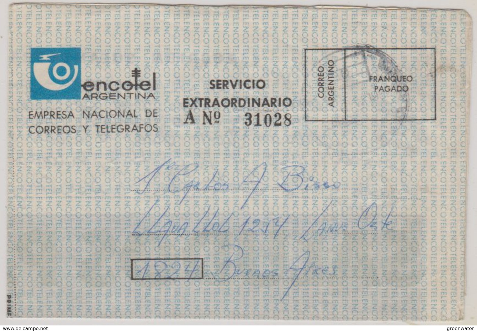 Falkland Islands 1982 Argentine Occupation Cover Encotel (40964) - Falklandeilanden