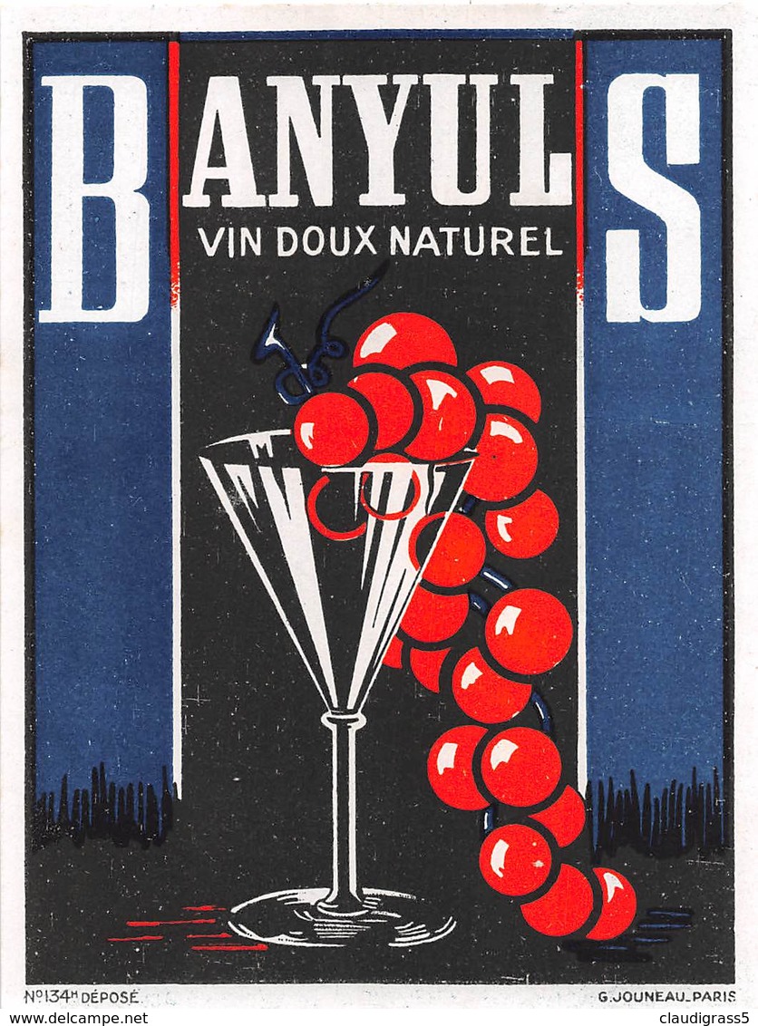 0233 "BANYLUS - VIN DOUX NATUREL" ETICHETTA ORIG. - Altri & Non Classificati