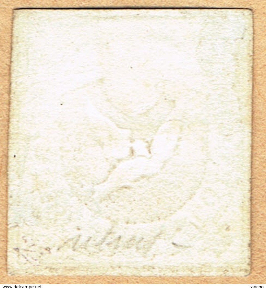 * 1845 TIMBRE NEUF COLOMBE DE BÂLE . 2 ATTESTATIONS D'EXPERTISES C/.S.B.K. Nr:8a. MICHEL Nr:1b.* - 1843-1852 Federal & Cantonal Stamps