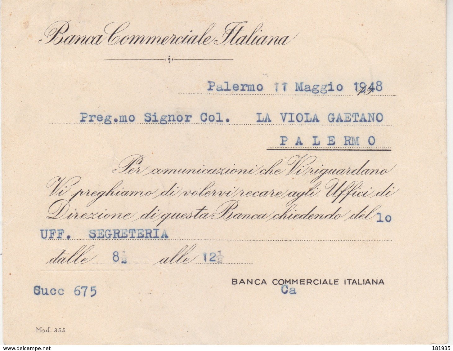 Cover Lettera Perfin-  Viaggiata Italy Italia - 1946-60: Storia Postale