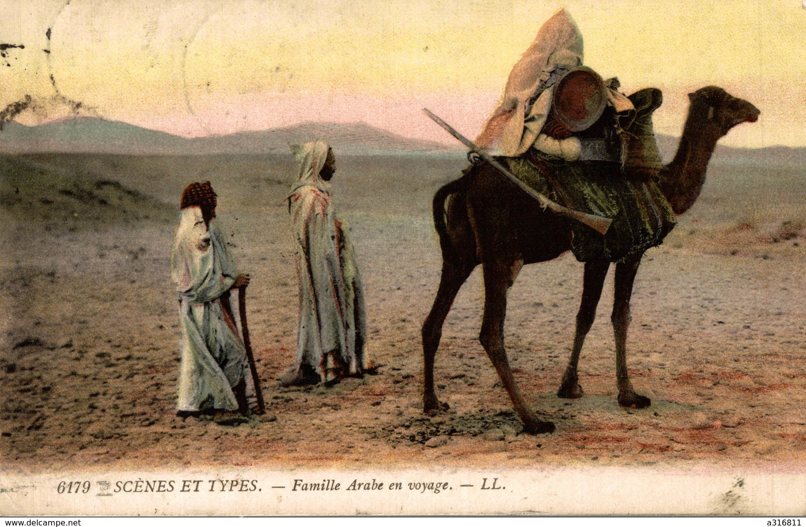 SCEENS ET TYPES FAMIULLE ARABE EN VOYAGE - Scenes