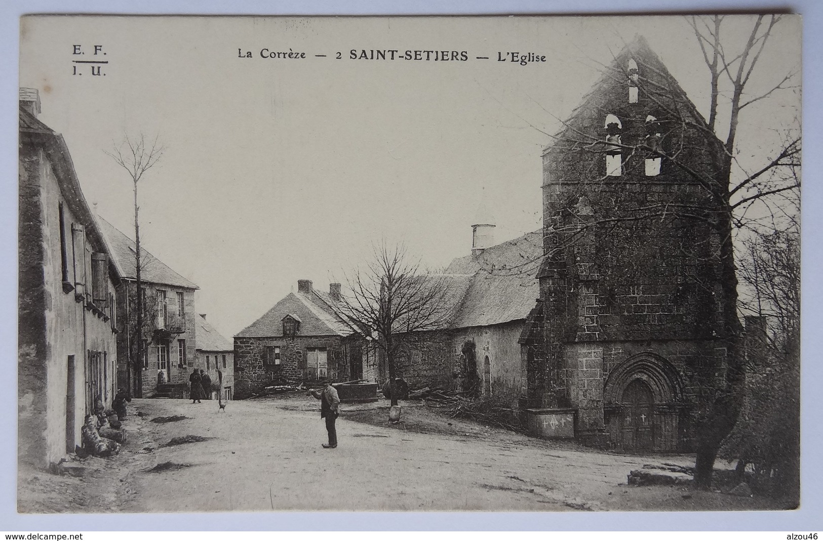 CPA Saint-Setiers, L'Eglise, Corrèze - Autres & Non Classés