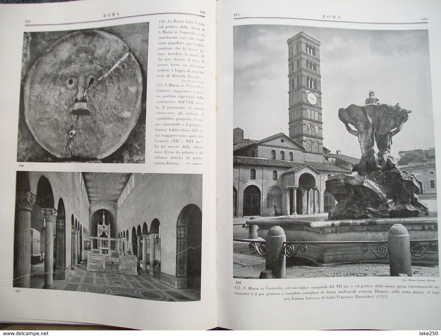 CONSOCIAZIONE TURISTICA ITALIANA 2 Volumi ROMA - Historia, Filosofía Y Geografía