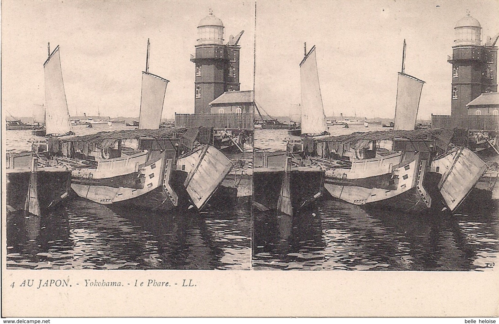 CPA B9 (JAPON) YOKOHAMA - Le Phare (The Lighthouse) LL - Carte Stéréoscopique - Yokohama