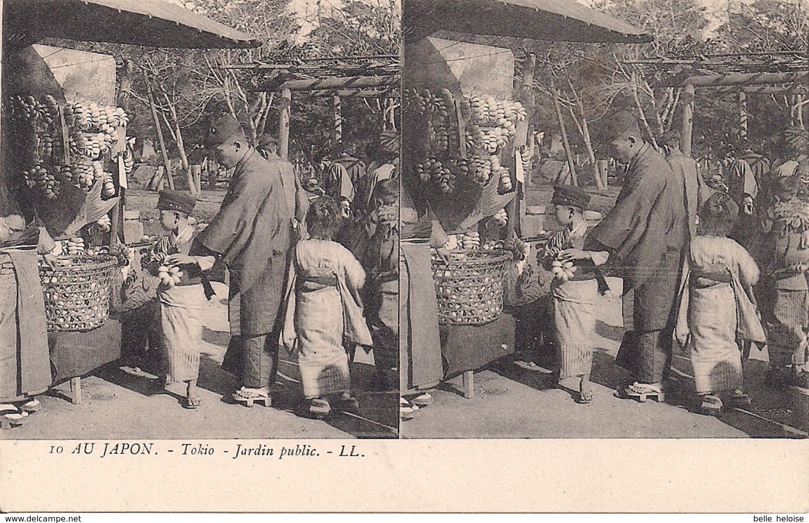 CPA B10 (JAPON) Tokio - Jardin Public (Public Garden) LL - Carte Stéréoscopique - Yokohama