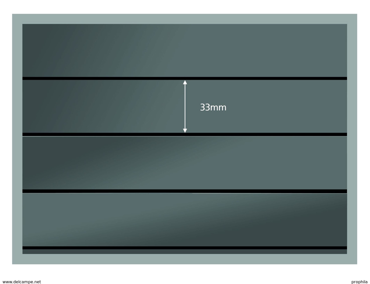 PRINZ SYSTEM Steckkarten 210 X 148 Mm Mit 4 Streifen, 50 Stück - Stock Sheets