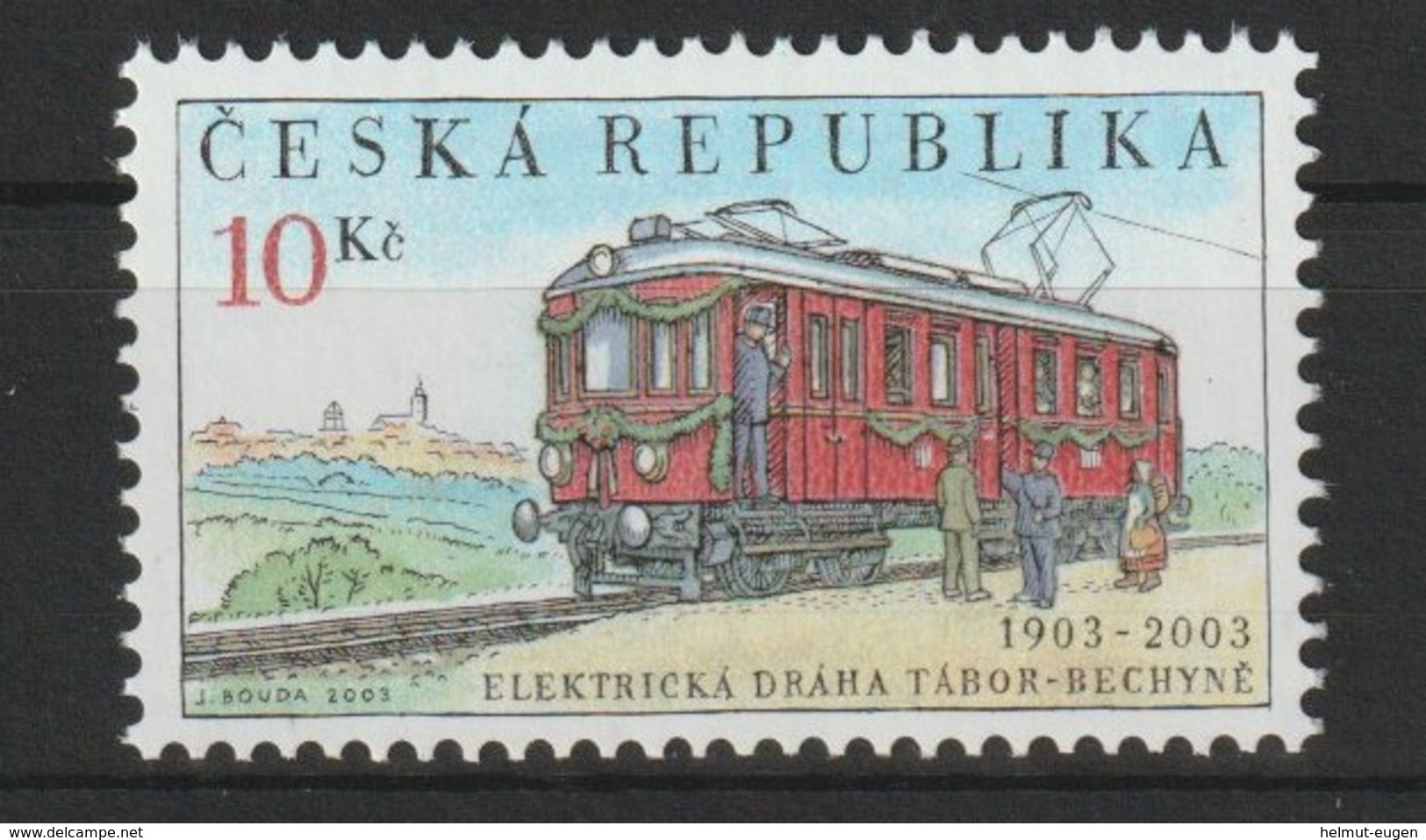 MiNr. 358 Tschechische Republik / 2003, 28. Mai. 100. Jahrestag Der Eröffnung Der Ersten Elektrischen Eisenbahnverbindun - Ungebraucht