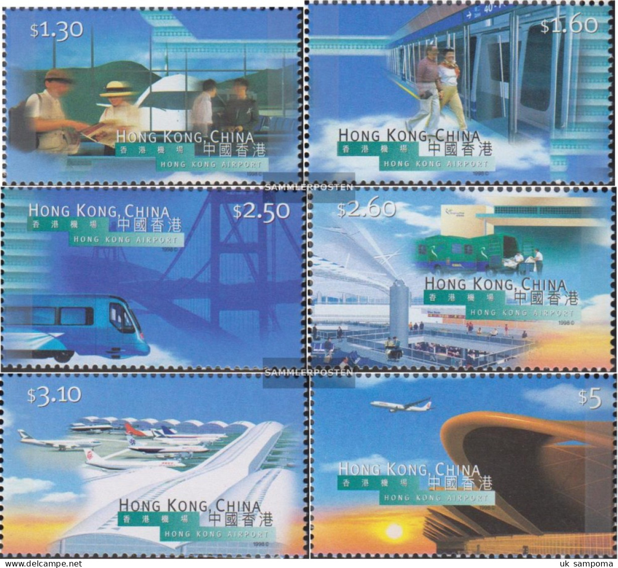 Hong Kong 843-848 (complete Issue) Unmounted Mint / Never Hinged 1998 Opening Airport Check Lap Kok - Unused Stamps