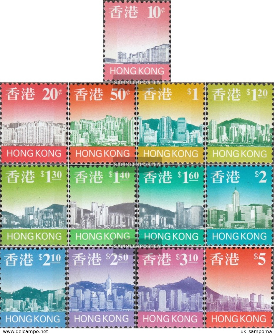 Hong Kong 789a-801a (complete Issue) Unmounted Mint / Never Hinged 1997 Clear Brands: Skyline - Unused Stamps