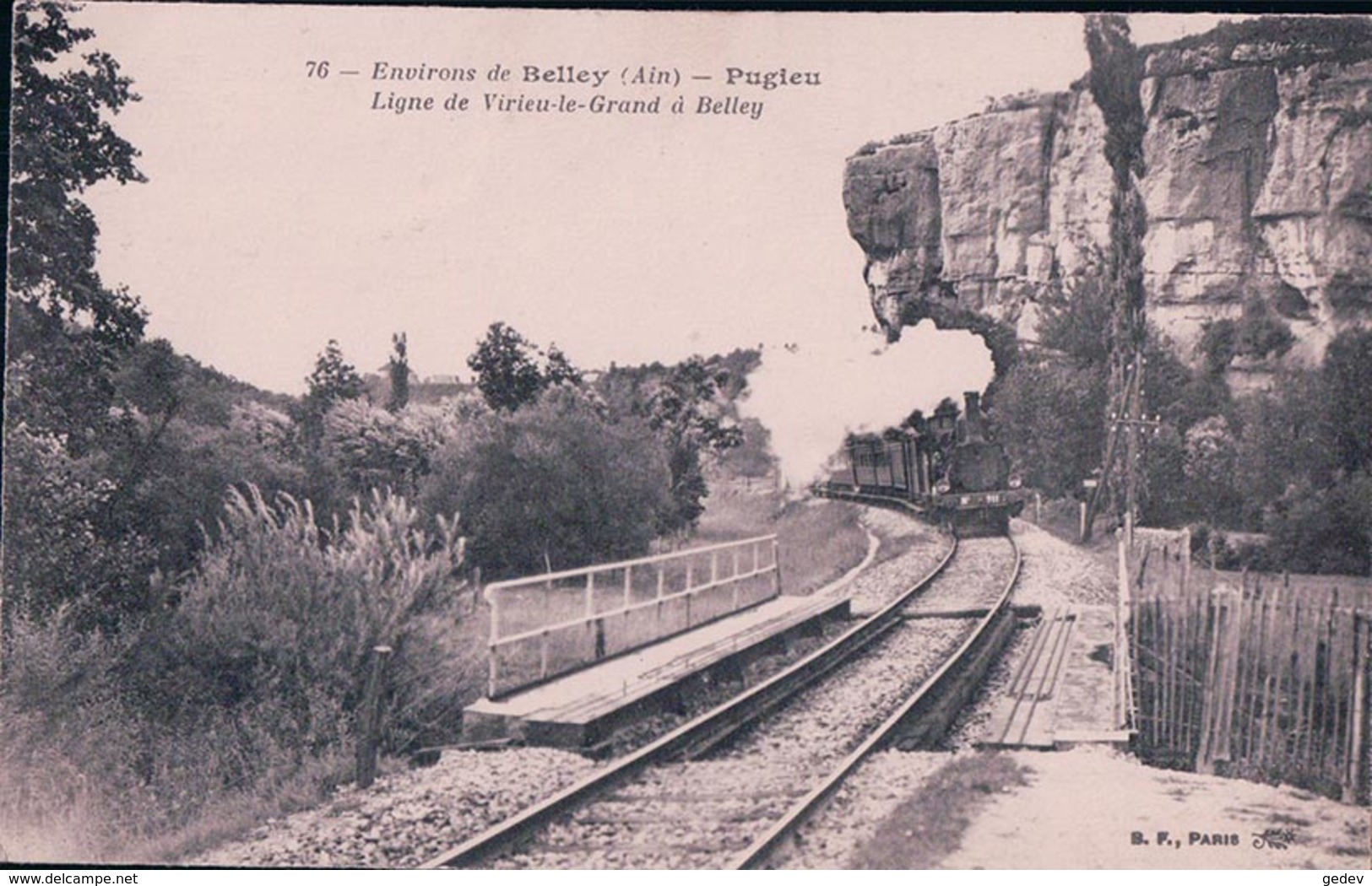 France 01, Environ De Belley, Pugieu, Chemin De Fer Et Train à Vapeur (76) - Belley