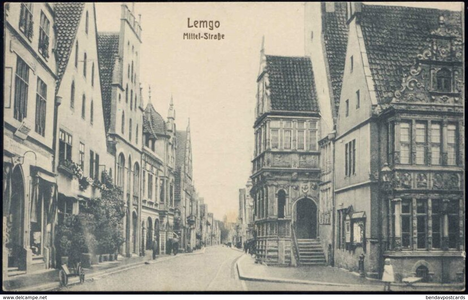 LEMGO, Mittelstrasse (1910s) AK - Lemgo