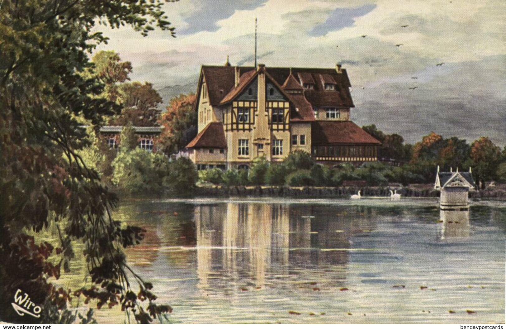 BAD OEYNHAUSEN, Restaurant Am Siel (1912) Wiedemann's AK - Bad Oeynhausen