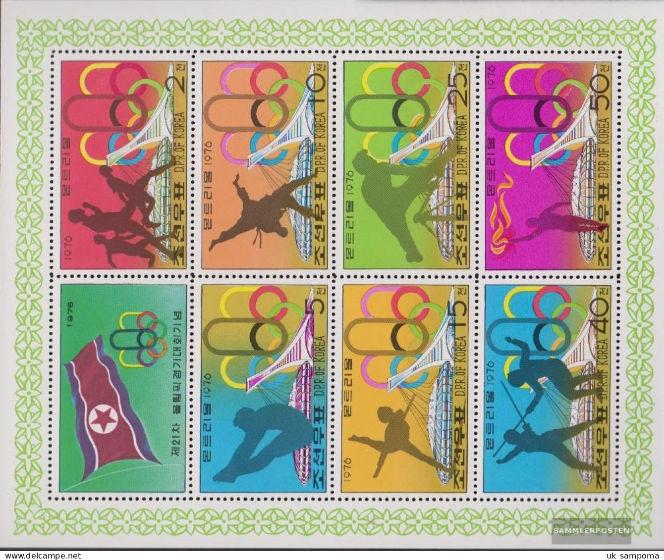 North-Korea 1508C-1514C Sheetlet (complete Issue) Unmounted Mint / Never Hinged 1976 Olympics Summer 76 - Korea, North