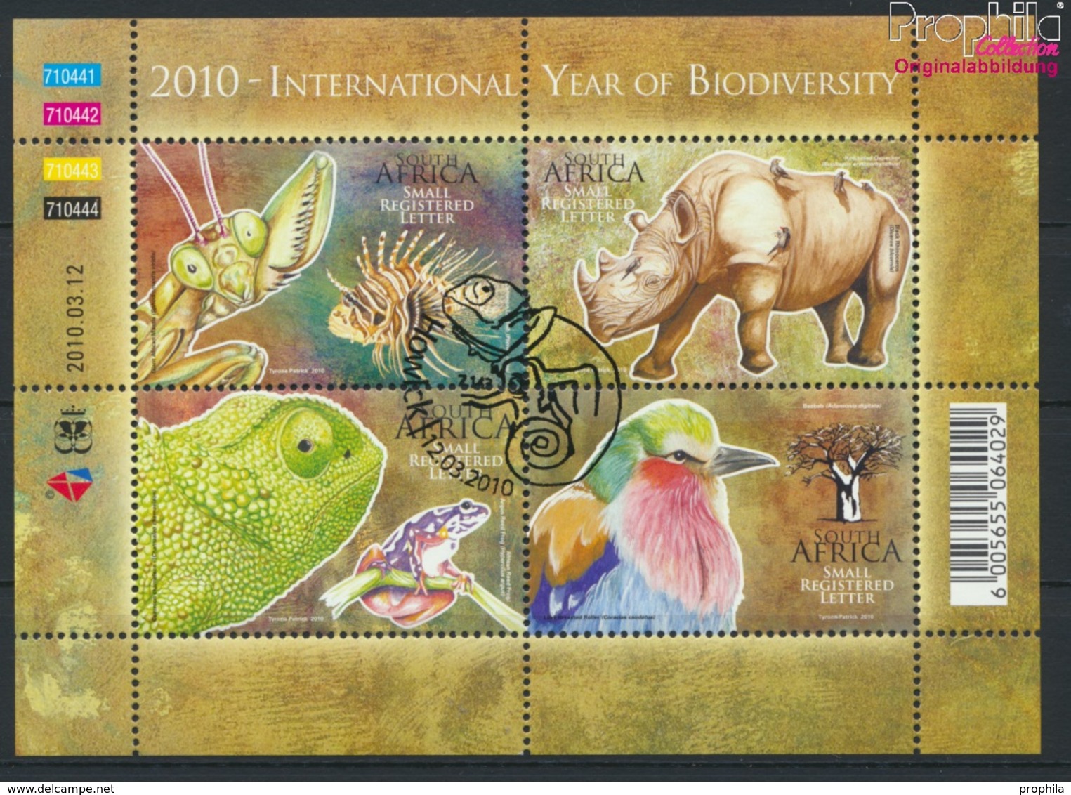 Südafrika 1911-1914 Kleinbogen (kompl.Ausg.) Gestempelt 2010 Jahr Der Biodiversität (9233581 - Used Stamps