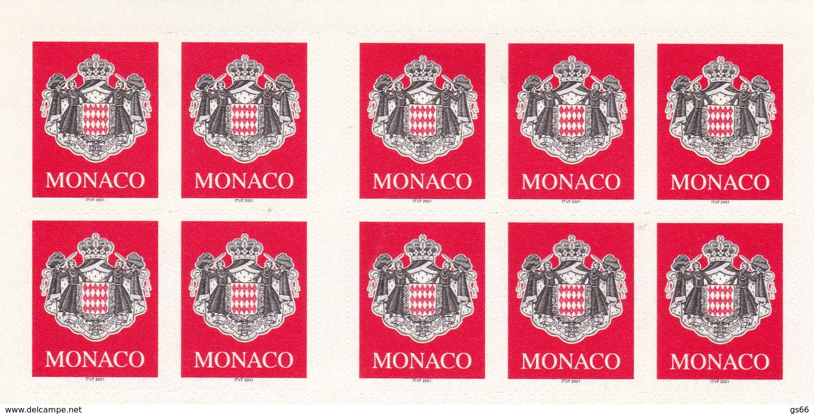 2000, Monaco, 2537, Freimarke: Staatswappen. MNH **, Folienblatt - Ungebraucht