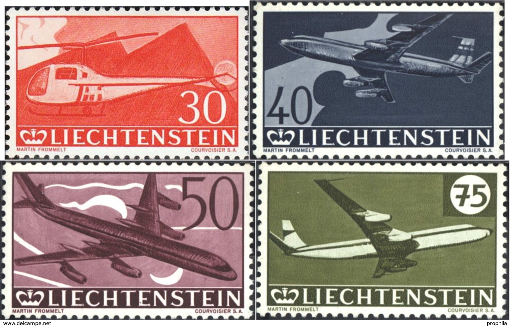 Liechtenstein 391-394 (kompl.Ausg.) Postfrisch 1960 Flugpostmarken - Neufs