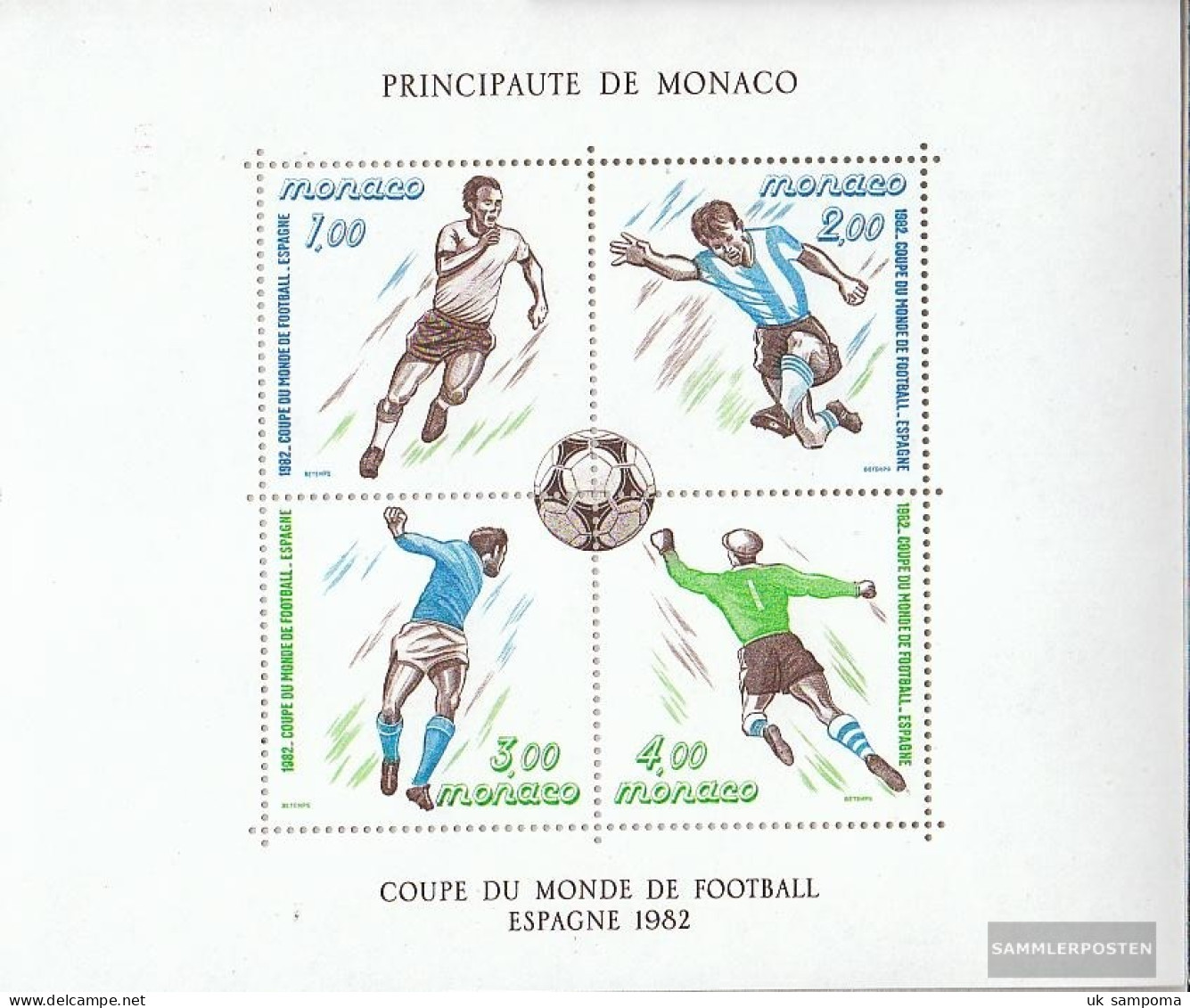 Monaco Block20 (complete Issue) Unmounted Mint / Never Hinged 1982 Football-WM 82, Spain - Blocs