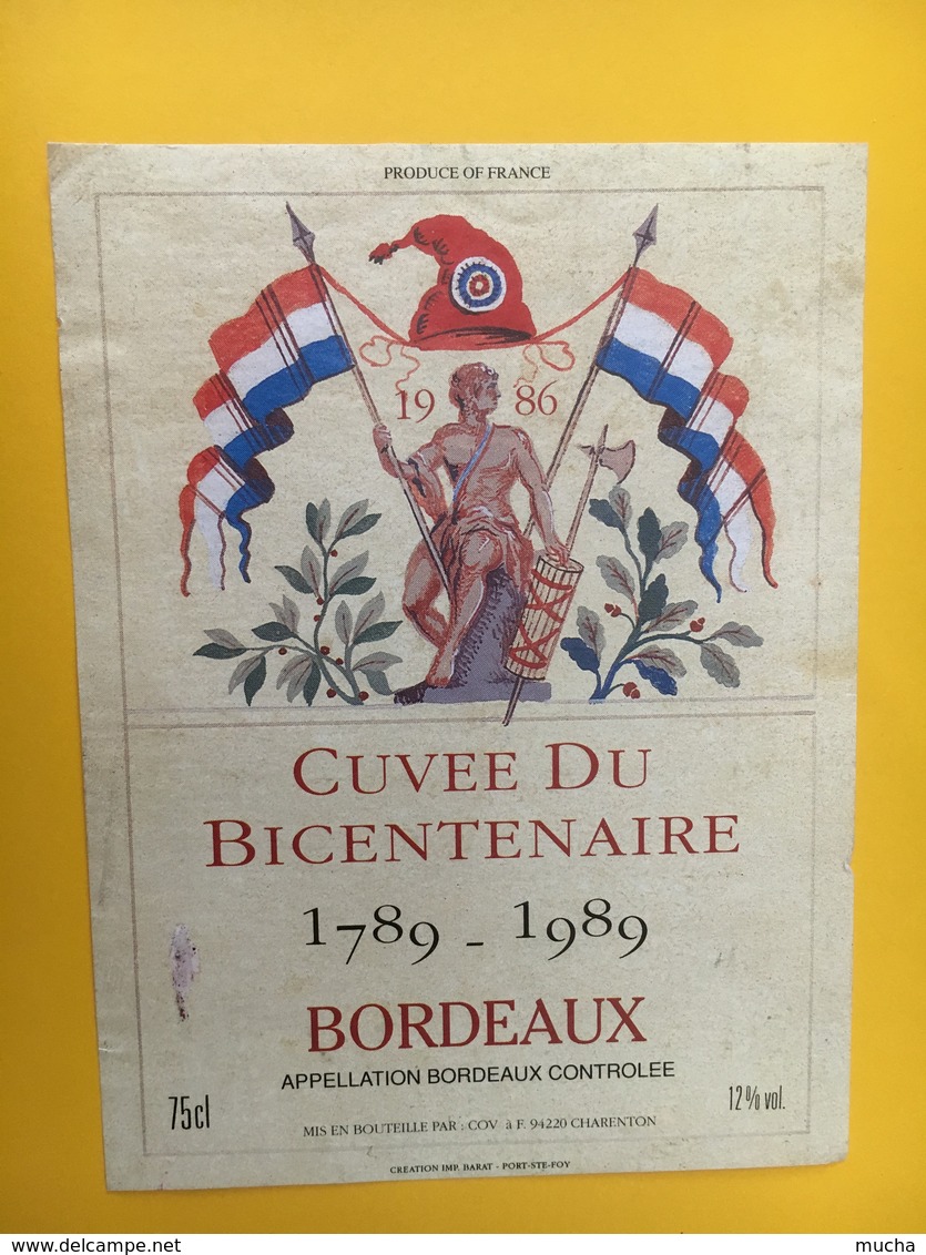 8921 - Cuvée Du Bicentenaire Bordeaux - Bicentenario Della Rivoluzione Francese