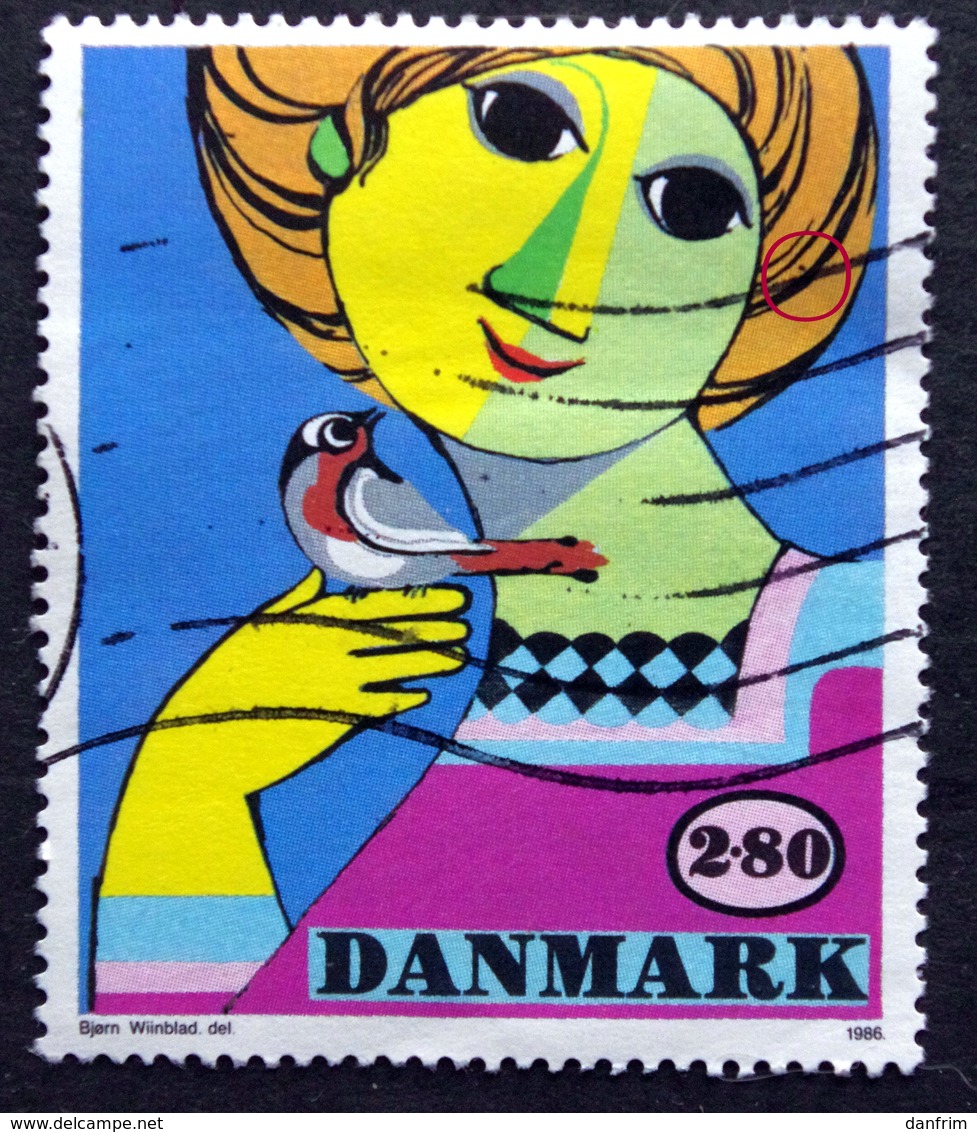 Denmark 1986  ERRORS AFA 849x Lice In The Hair (  Lot  A 610 ) - Errors, Freaks & Oddities (EFO)