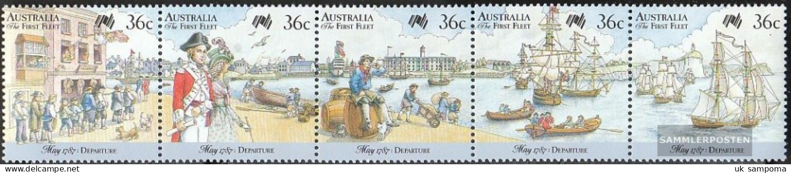 Australia 1028I-1032I Five Strips (complete Issue) Unmounted Mint / Never Hinged 1987 Colony - Mint Stamps