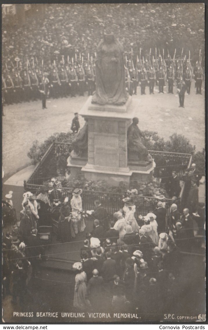 Princess Beatrice Unveiling Victoria Memorial, Sheffield, Yorkshire, 1905 - SPC RP Postcard - Sheffield