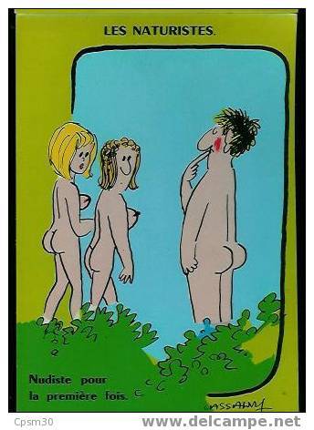 Illustrateur LASSALVY - Les Naturistes, ... Nudiste Pour La Premiere Fois - Lassalvy