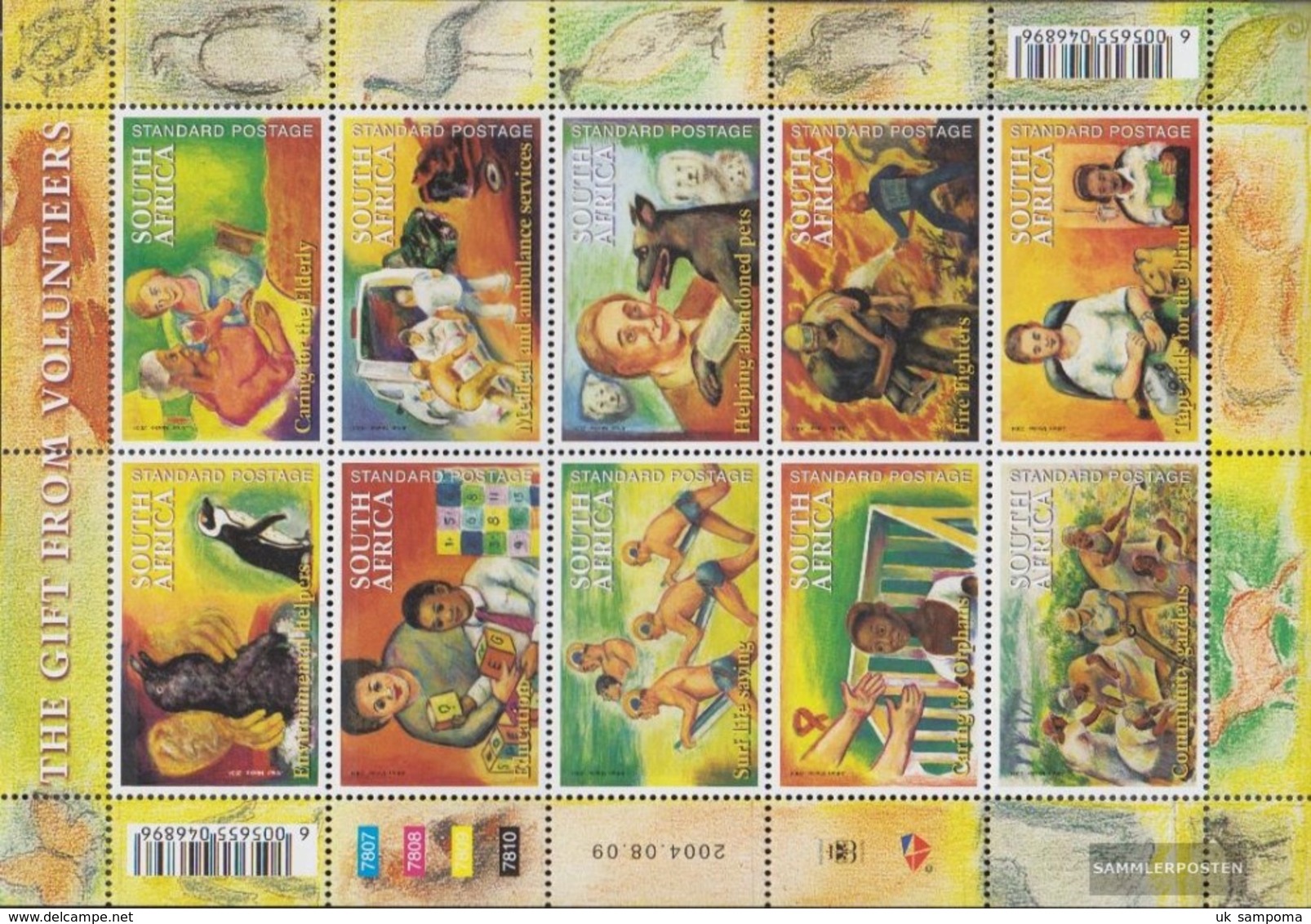 South Africa 1575-1582 Sheetlet (complete Issue) Fine Used / Cancelled 2004 Volunteer Helpers - Used Stamps