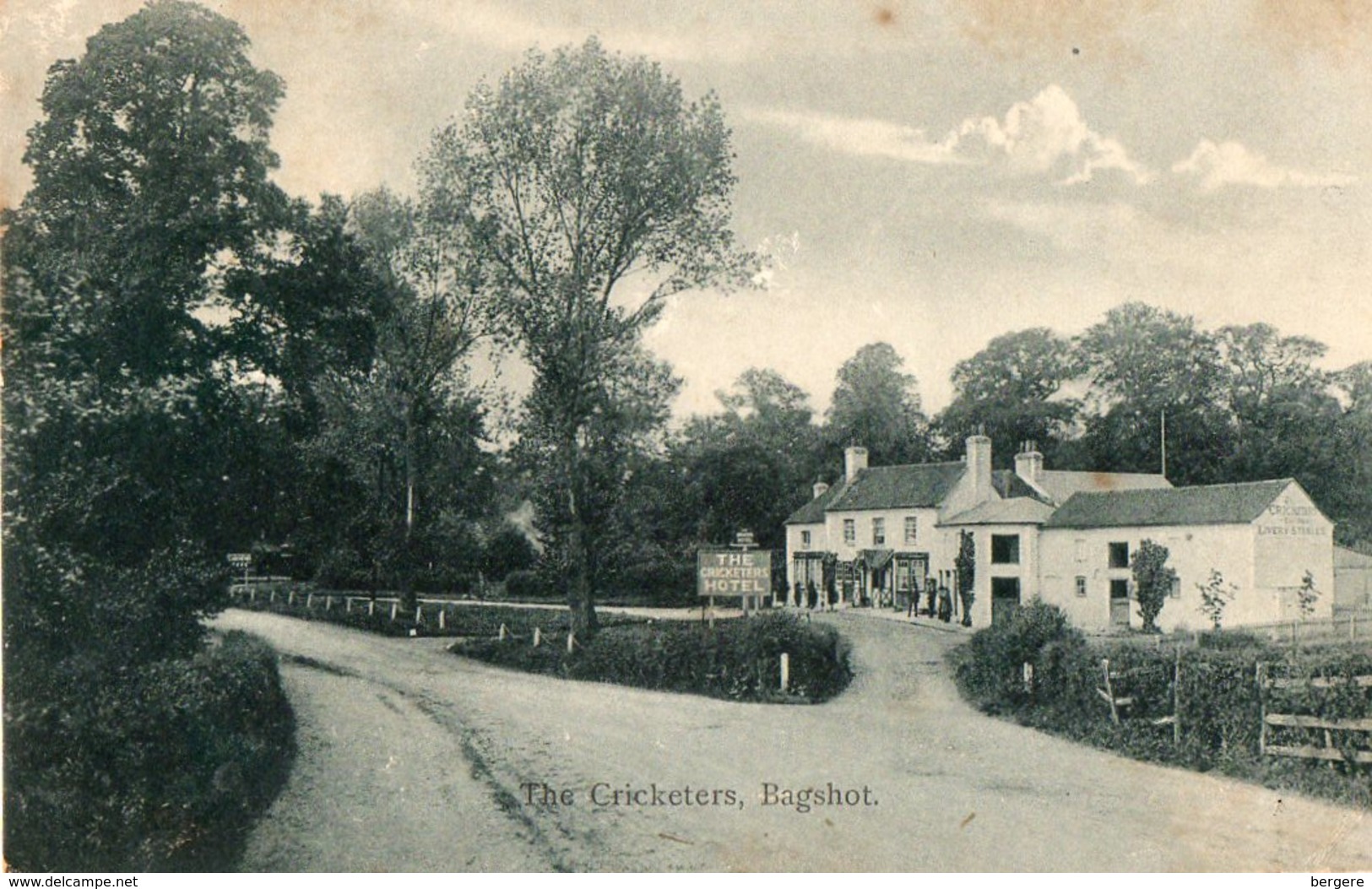 Royaume Uni. CPA. BAGSHOT.  The Cricketers.  The Cricketers Hotel.  1908. - Surrey