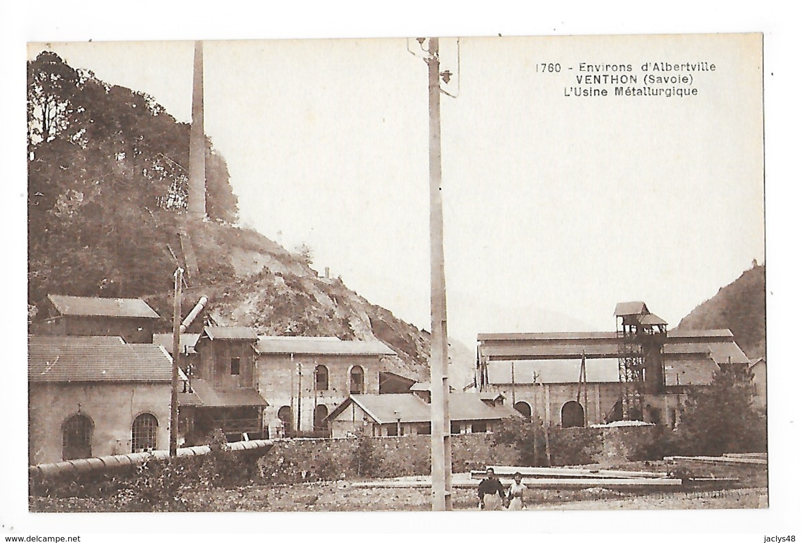 VENTHON, Environs D'Albertville  (cpa 73)   L'Usine Métallurgique # RARE # T.B.E.  - L 1 - Autres & Non Classés