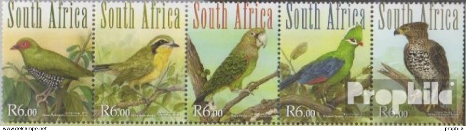 Südafrika 2058-2062 Fünferstreifen (kompl.Ausg.) Postfrisch 2011 Waldvögel - Ongebruikt