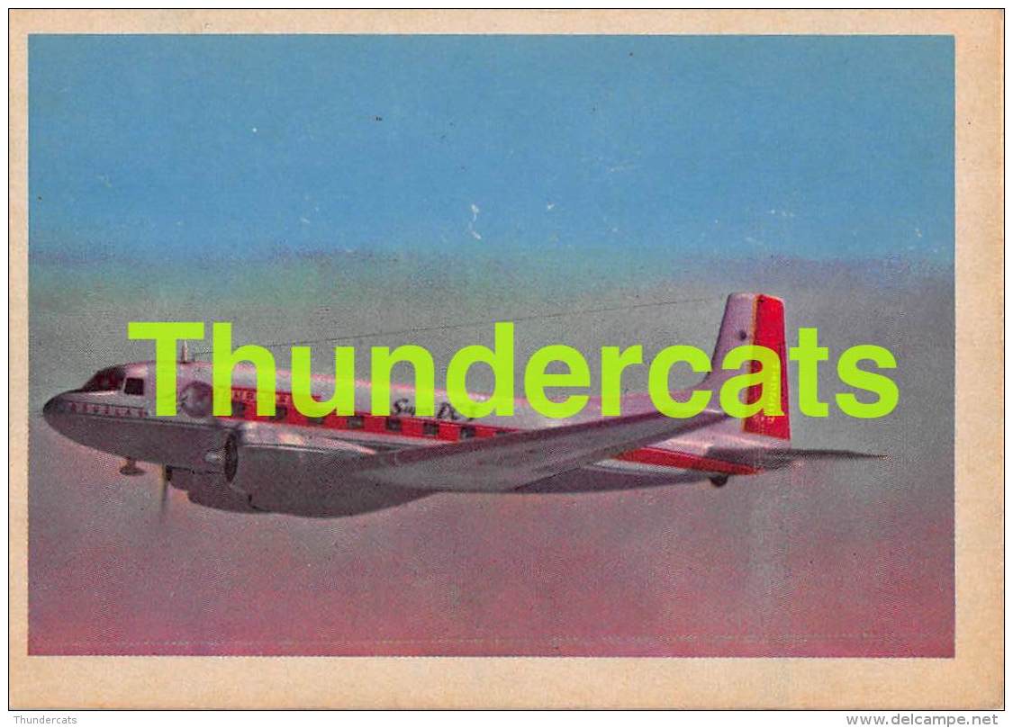 CHROMO TRADING CARD AVIATION AVION AIRPLANE PLANE PREMIERE TRADING CARDS OKAK 1957 DOUGLAS SUPER DC 3 - Avions