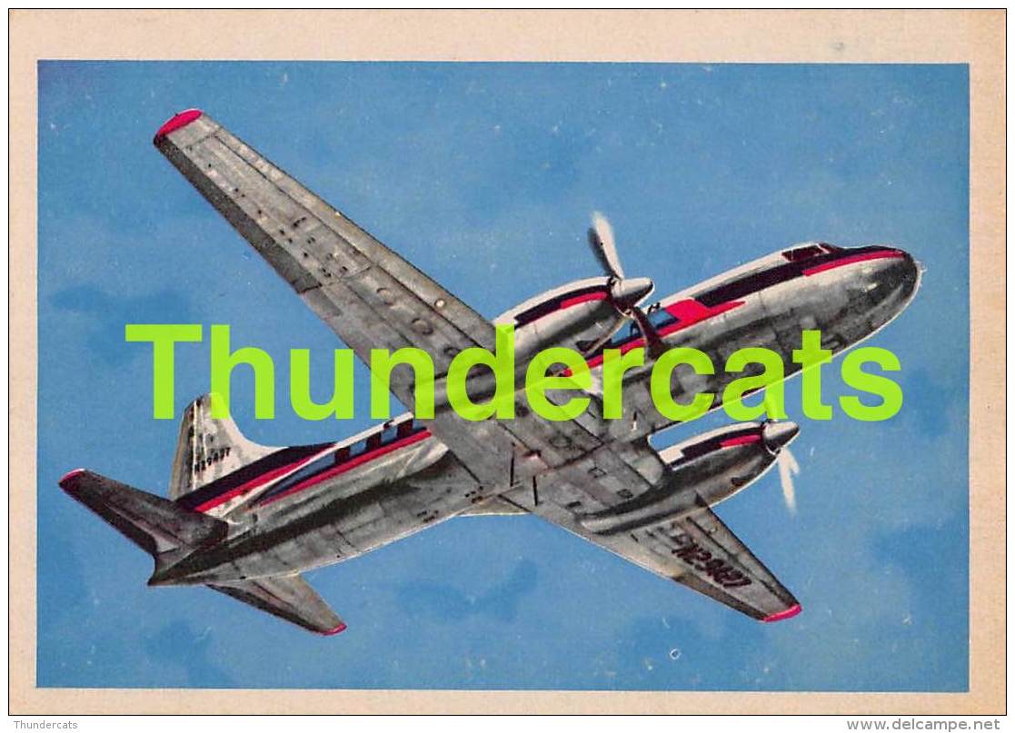 CHROMO TRADING CARD AVIATION AVION AIRPLANE PLANE PREMIERE TRADING CARDS OKAK 1957 CONVAIR TURBOLINER - Vliegtuigen