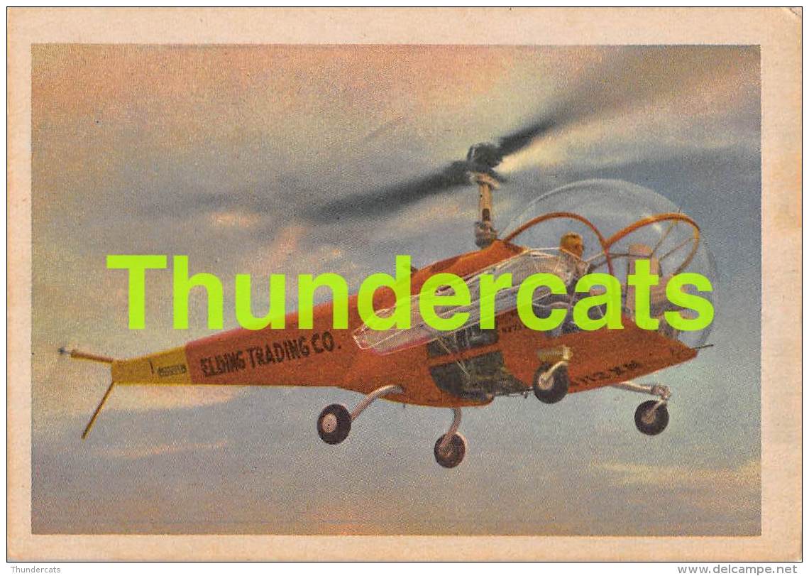 CHROMO TRADING CARD AVIATION AVION AIRPLANE PLANE PREMIERE TRADING CARDS OKAK 1957 BELL 47 D HELICOPTER - Avions