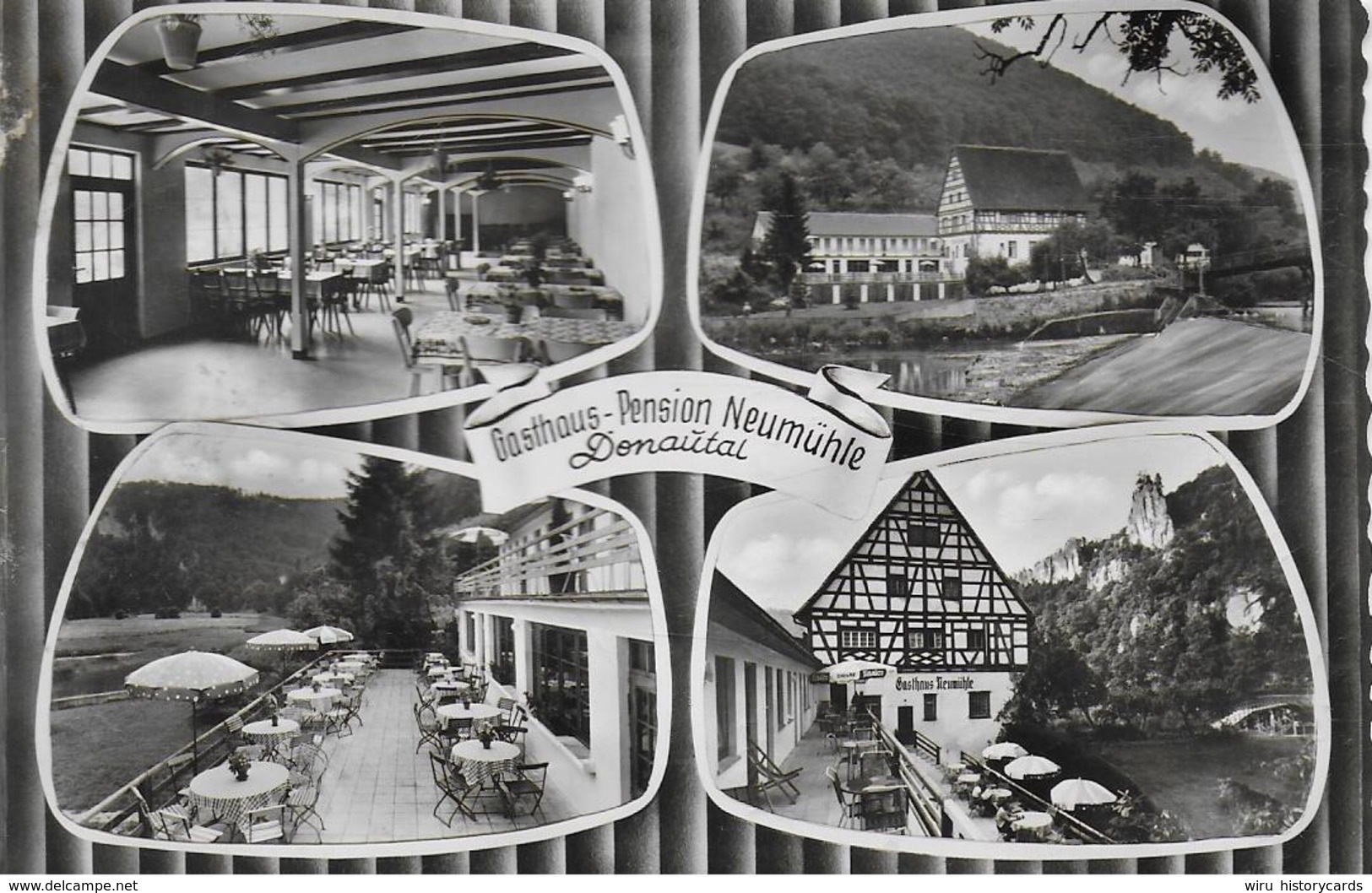 AK 0056  Donautal ( Post Thiergarten Sigmaringen ) - Gasthaus Neumühle / Bahnpost Um 1963 - Hotels & Gaststätten