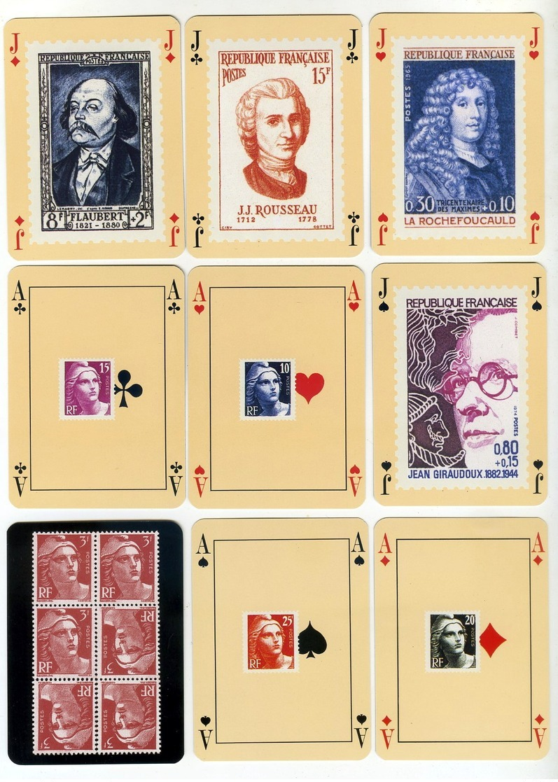 Jeu De 55 Cartes à Jouer Grimaud PHILATELIE TIMBRE ROUGE NEUF - Cartes à Jouer Classiques