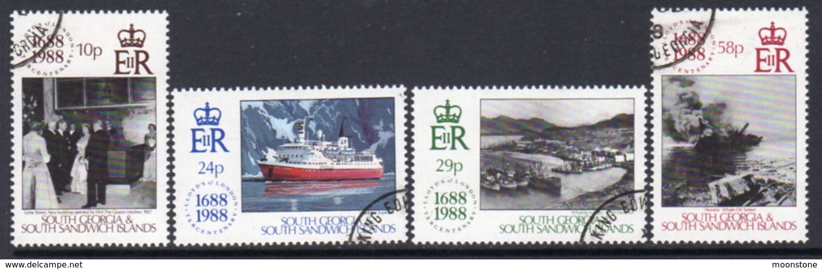 South Georgia 1988 Lloyds Of London Set Of 4, Used, SG 183/6 - Falkland Islands