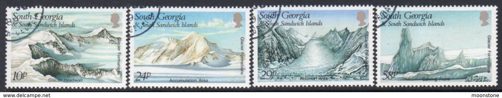 South Georgia 1989 Glaciers Set Of 4, Used, SG 187/90 - Falkland Islands