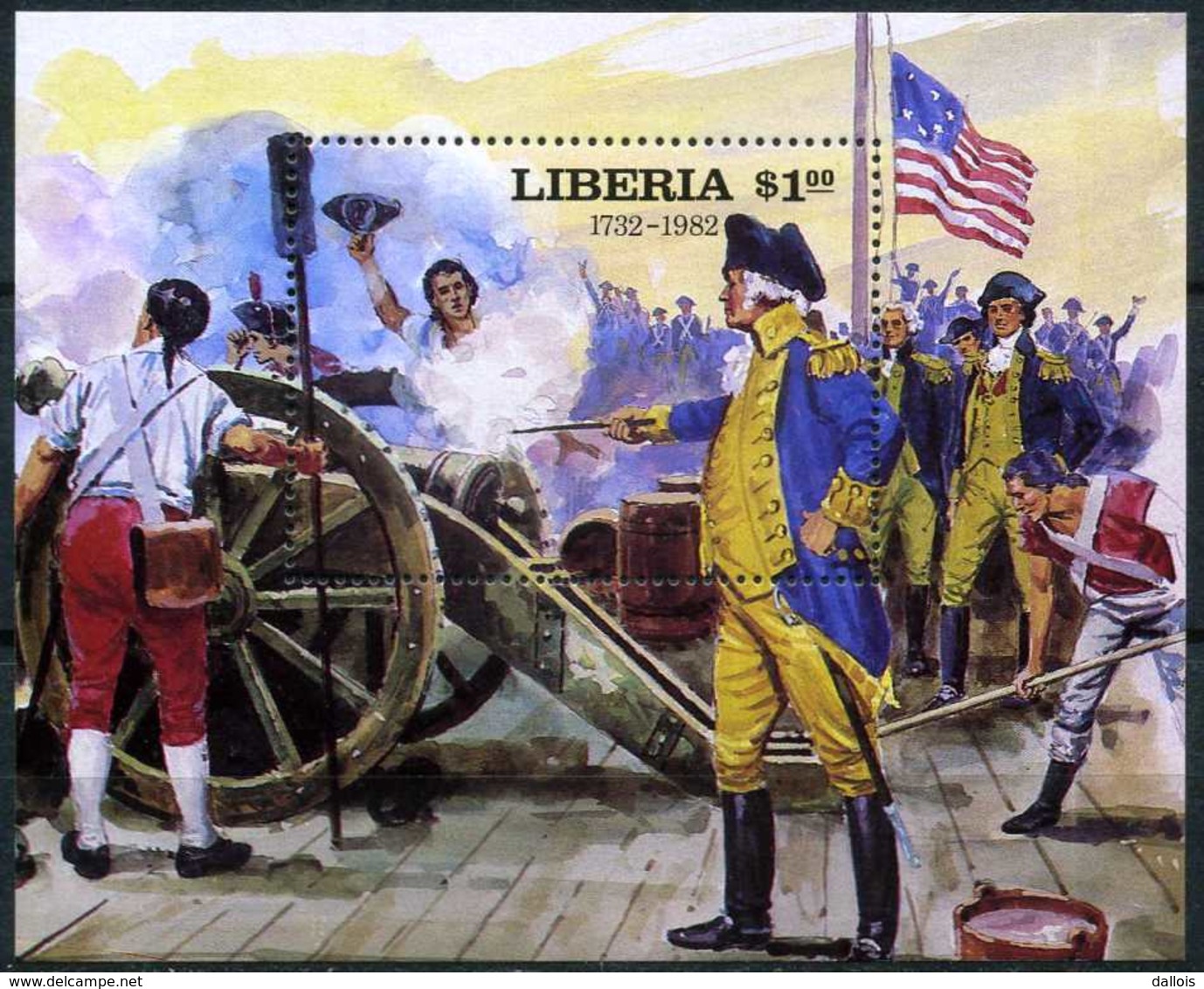 Liberia - 1982 - Washington à La Bataille De Yorktown - Neuf - George Washington