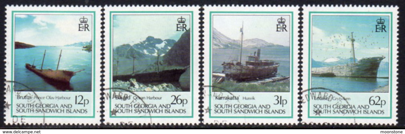 South Georgia 1990 Shipwrecks & Hulks Set Of 4, Used, SG 197/200 - Falklandinseln