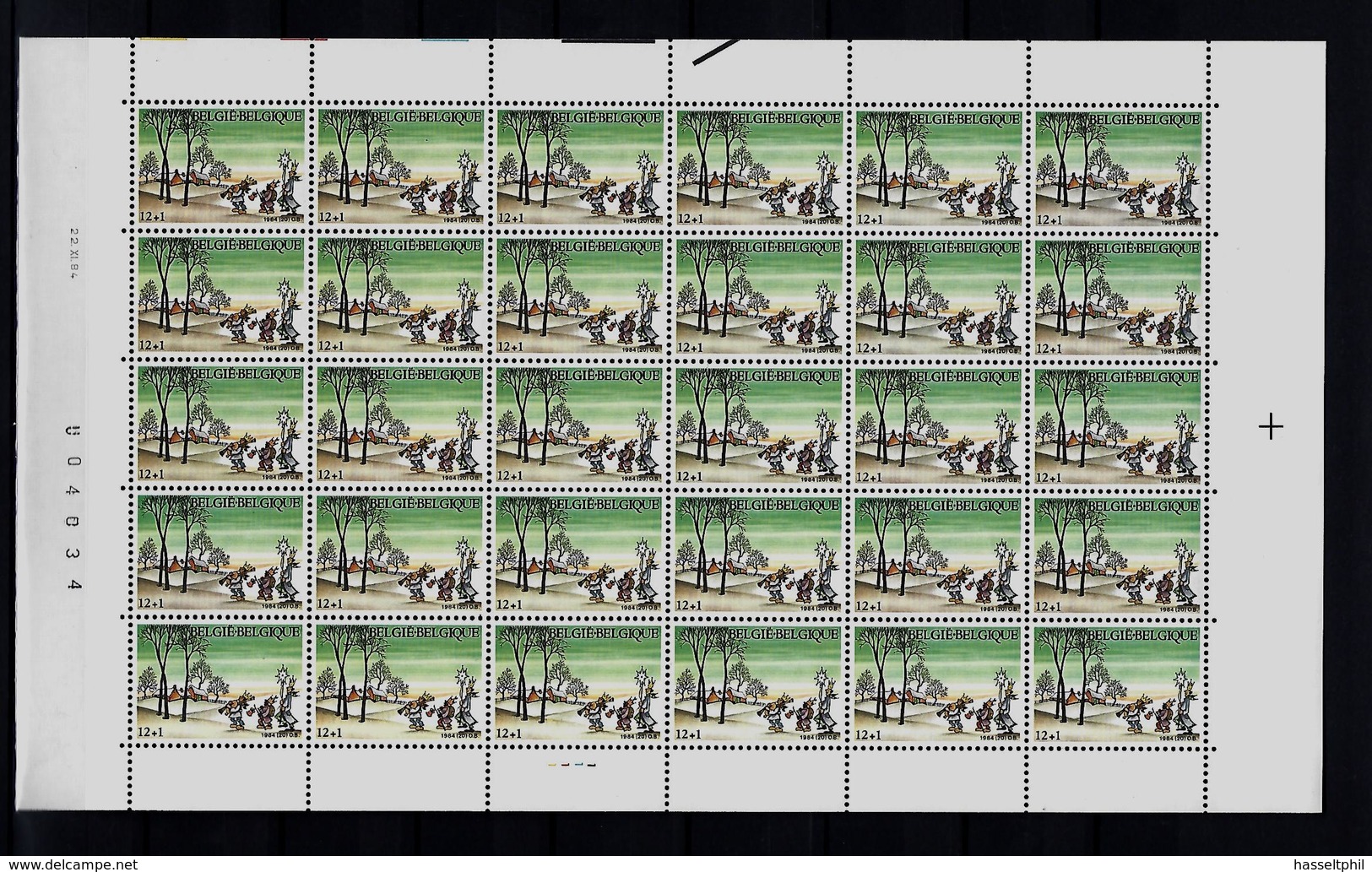 Belgie - Belgique 2155 - Kerstmis -  Velletje Van 30 Postfris - Feuillet De 30 Timbres Neufs - Non Classés