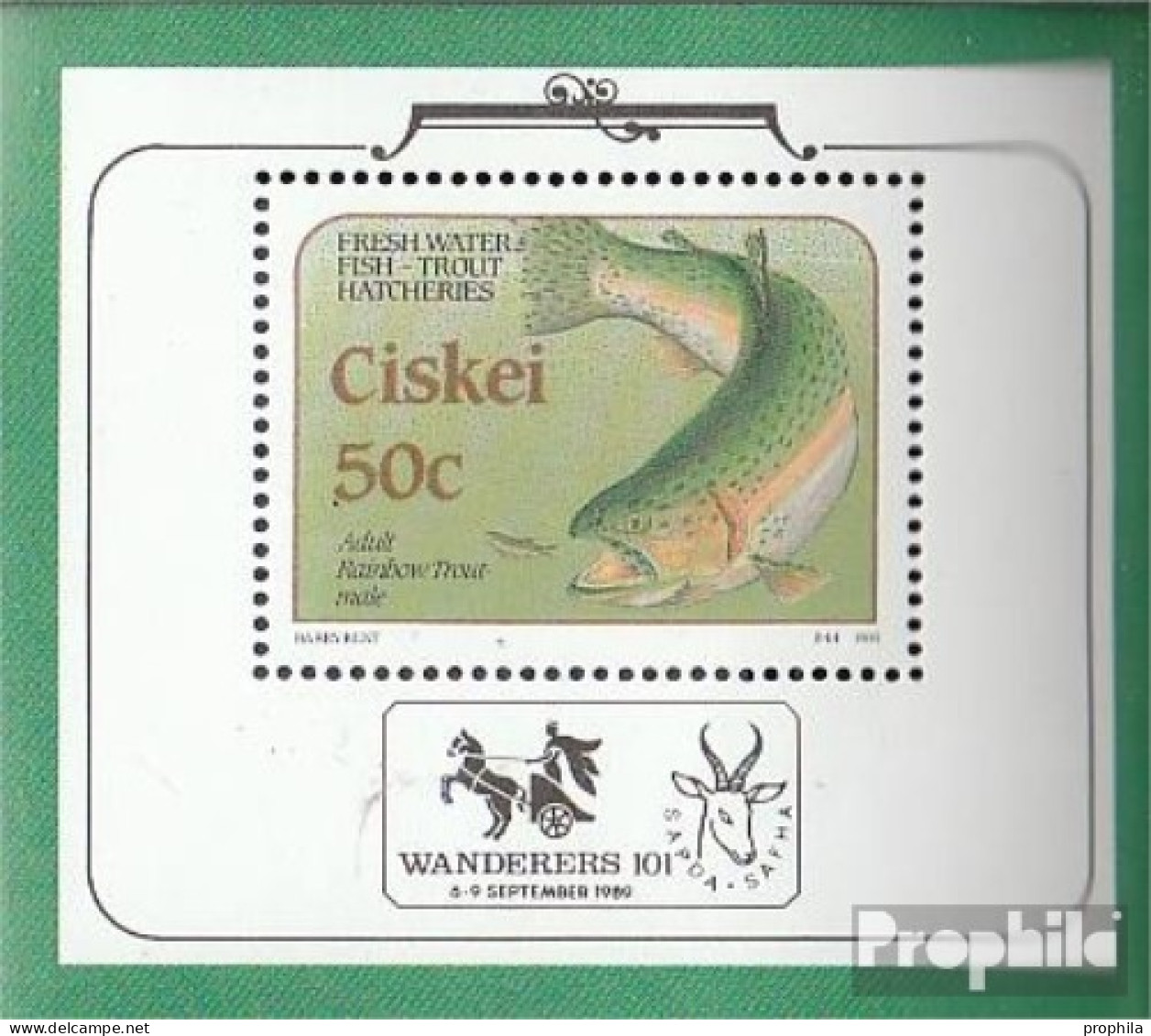 Südafrika - Ciskei Block4 (kompl.Ausg.) Postfrisch 1989 Forellenzucht - Ciskei