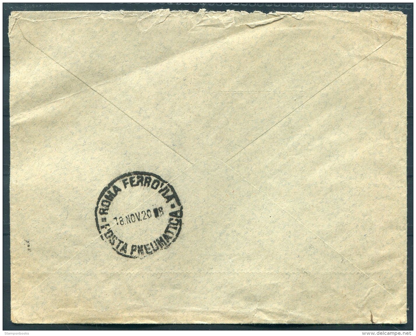 1920 Italy Hotel Continental Napoli Express Espresso Cover - Hotel Bes Princes, Roma - Poststempel